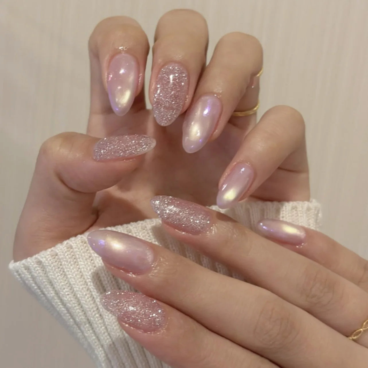 Glossy Cat Eye Full Glam Press On Nails