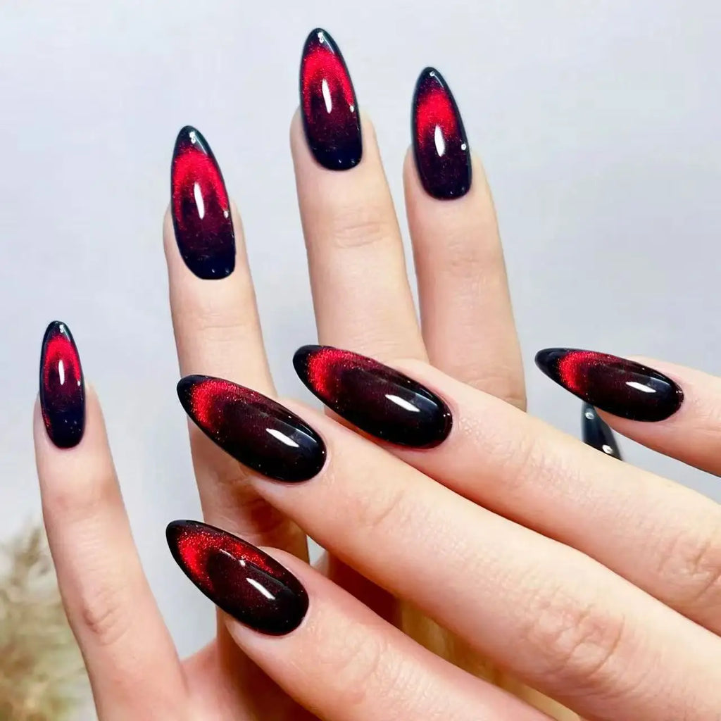 Glossy Cat Eye Full Glam Press On Nails