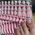 White French Tip Soft Gel Press On Toenails