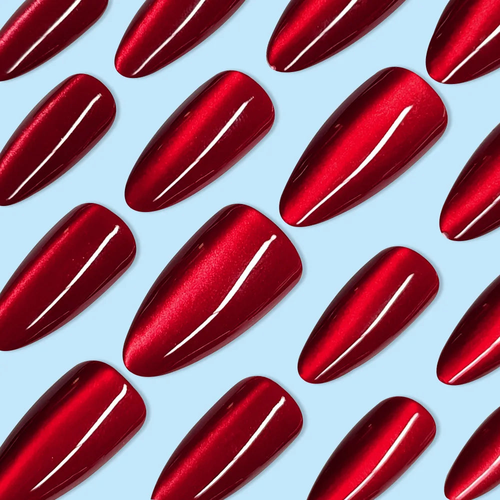 Glossy Cat Eye Full Glam Press On Nails