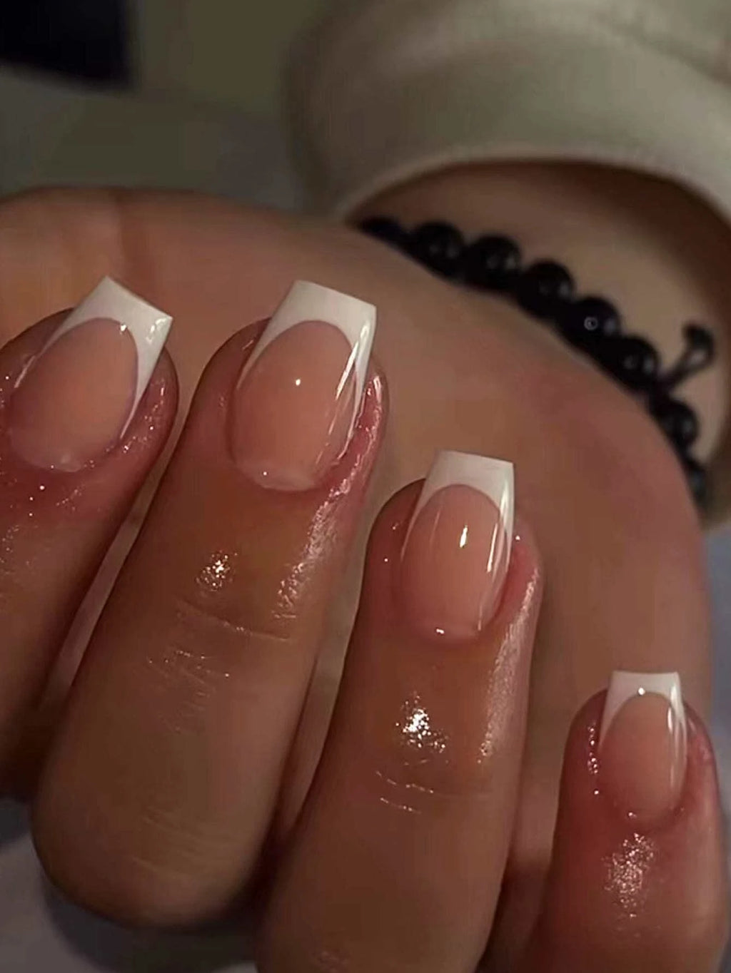 Square French Tip Y2K Press on Nails