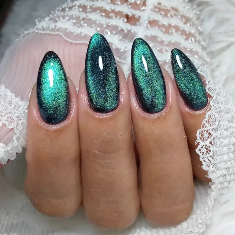 Glossy Cat Eye Full Glam Press On Nails