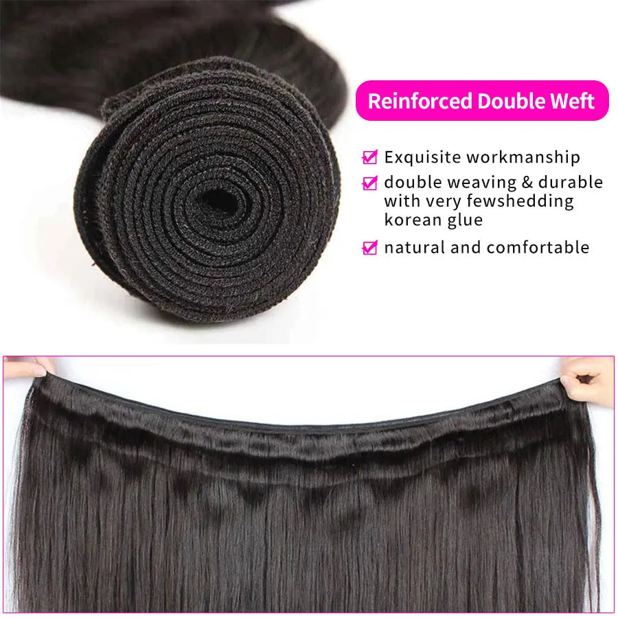 Silky Straight Human Hair Brazilian Remy Bundles