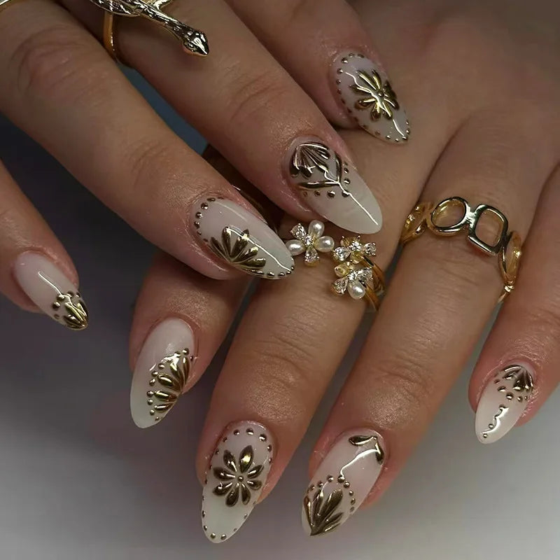 Romantic Y2k Almond Cutesy Press On Nails
