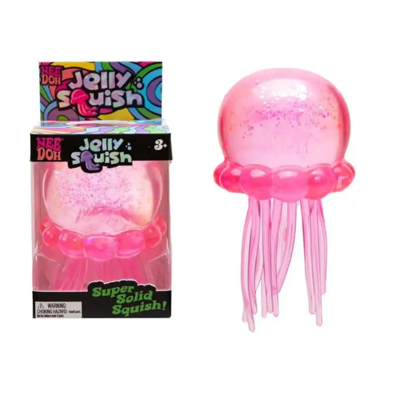 Needoh Fuzz Ball Jellyfish Squishy Toy Blind Box Random Color Soft Stress Relief