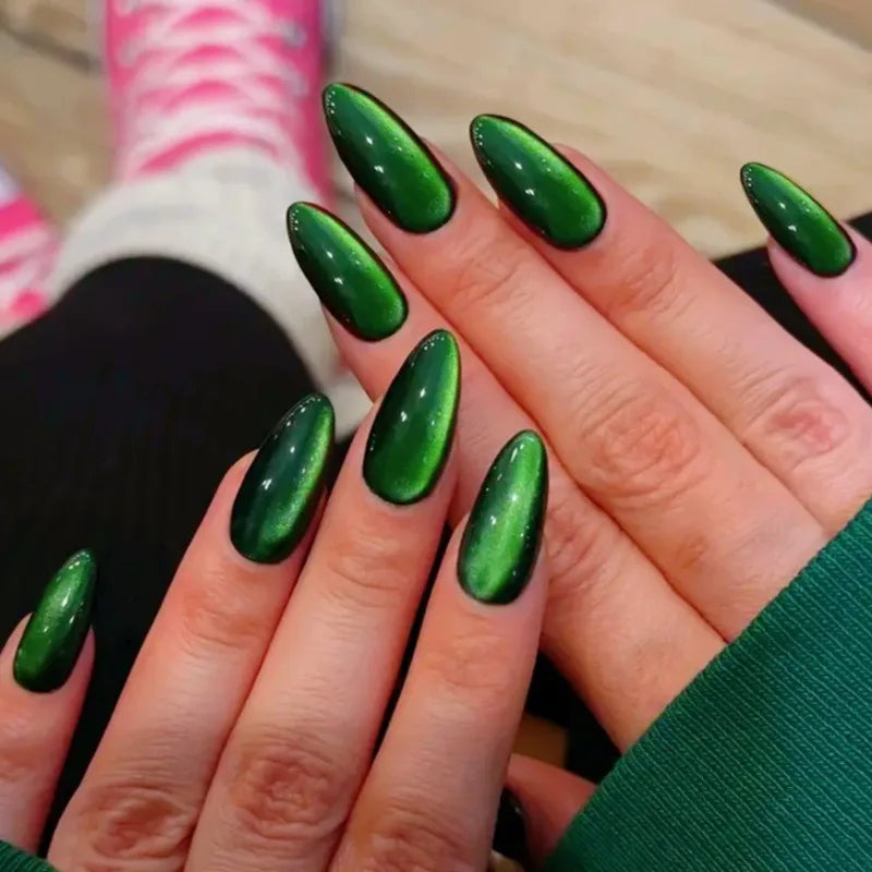 Glossy Cat Eye Full Glam Press On Nails