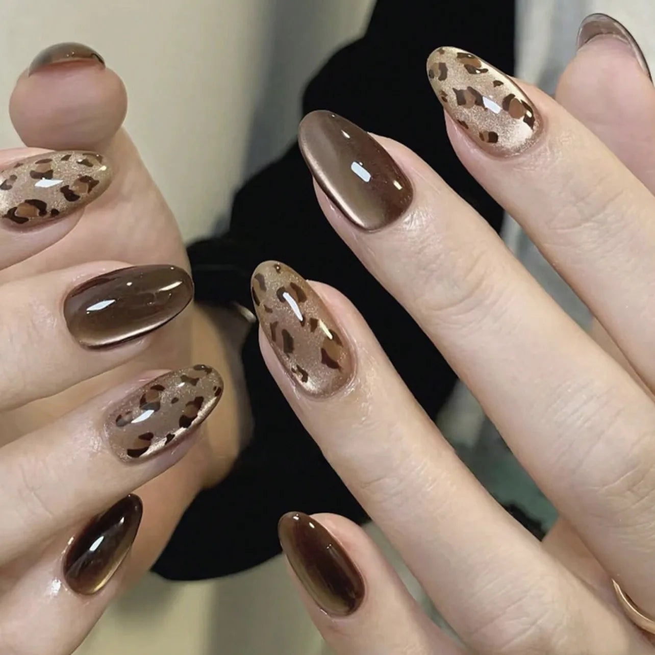 Glossy Cat Eye Full Glam Press On Nails