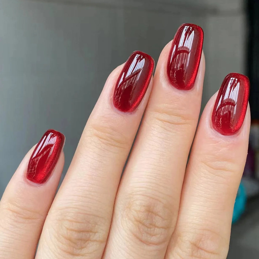 Glossy Cat Eye Full Glam Press On Nails