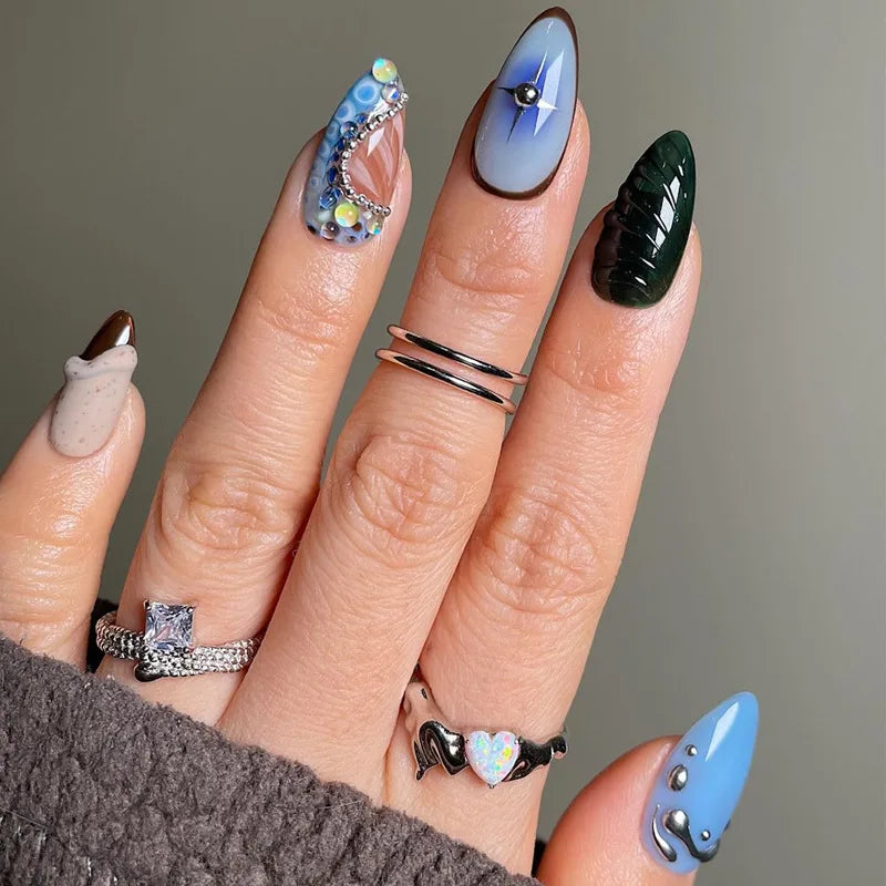 Romantic Y2k Almond Cutesy Press On Nails