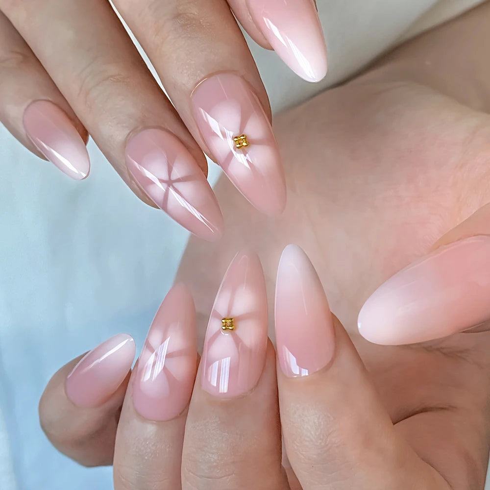 Stunning Retro Flower Y2k Caviar Bead Floral Press on Nails