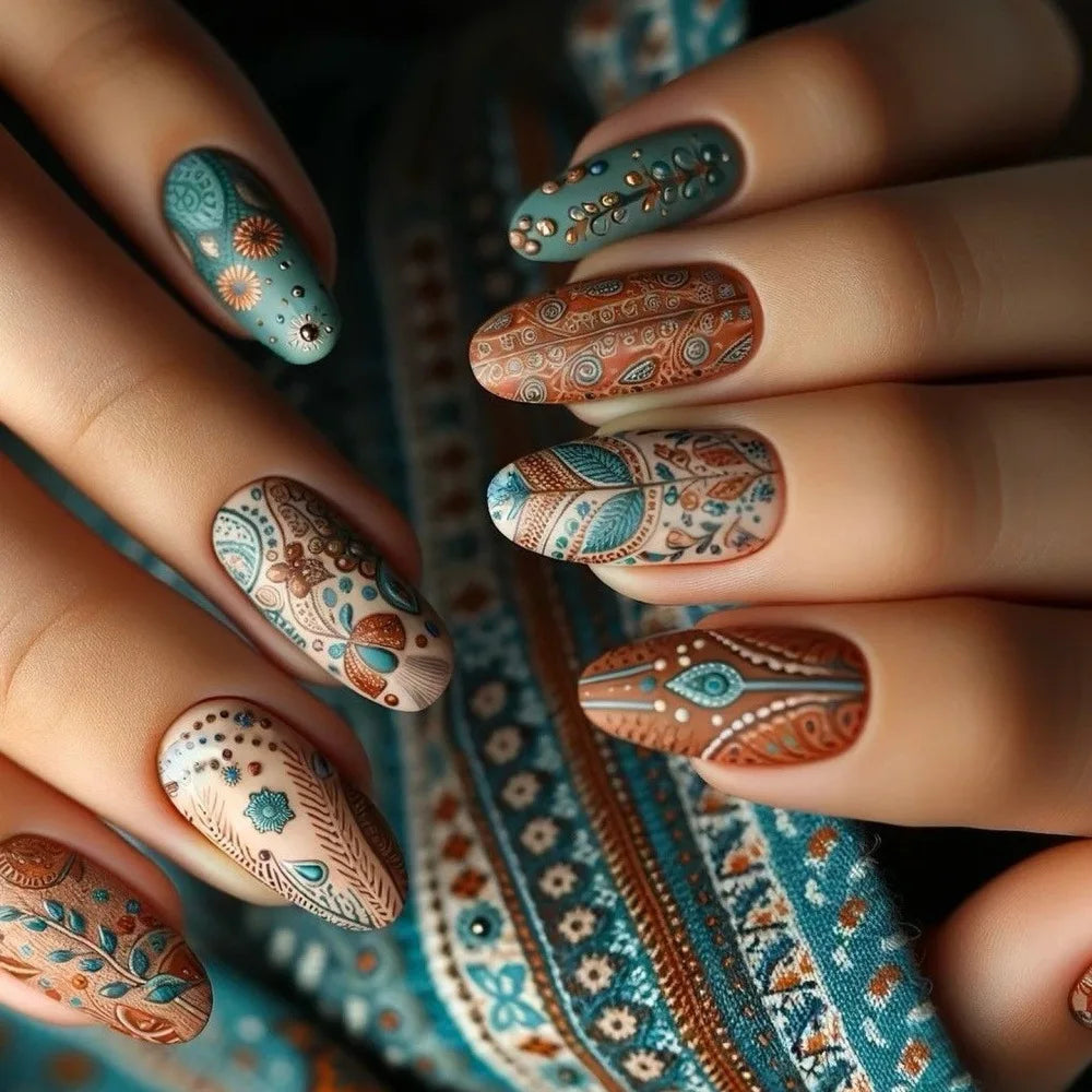 Pink Flower Almond Kawaii Press on Nails