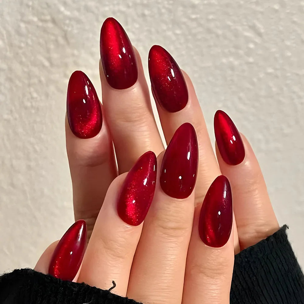 Glossy Cat Eye Full Glam Press On Nails