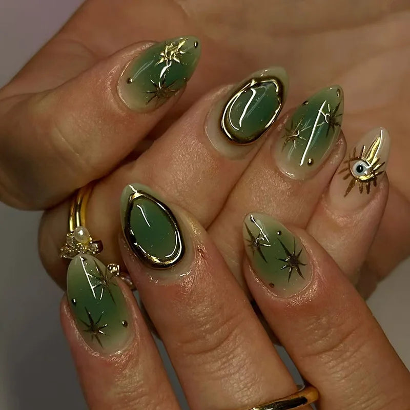 Romantic Y2k Almond Cutesy Press On Nails