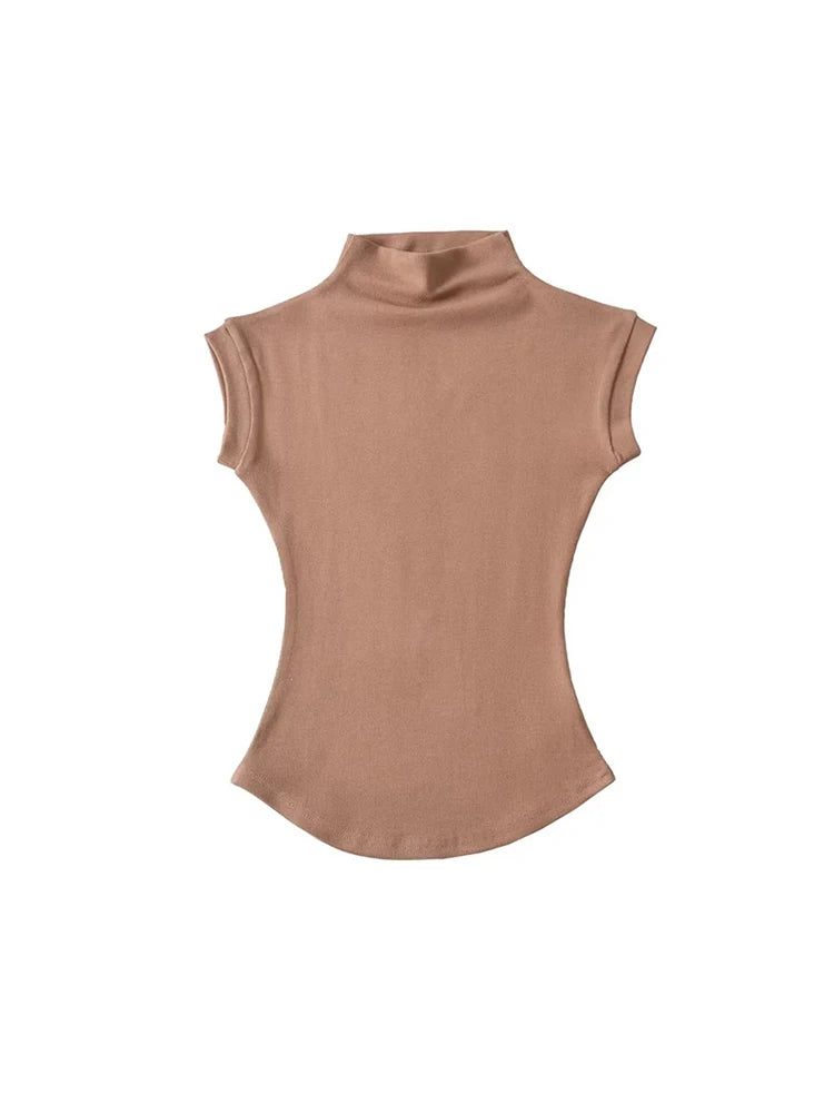 Women’s Sleeveless Mock Neck Top