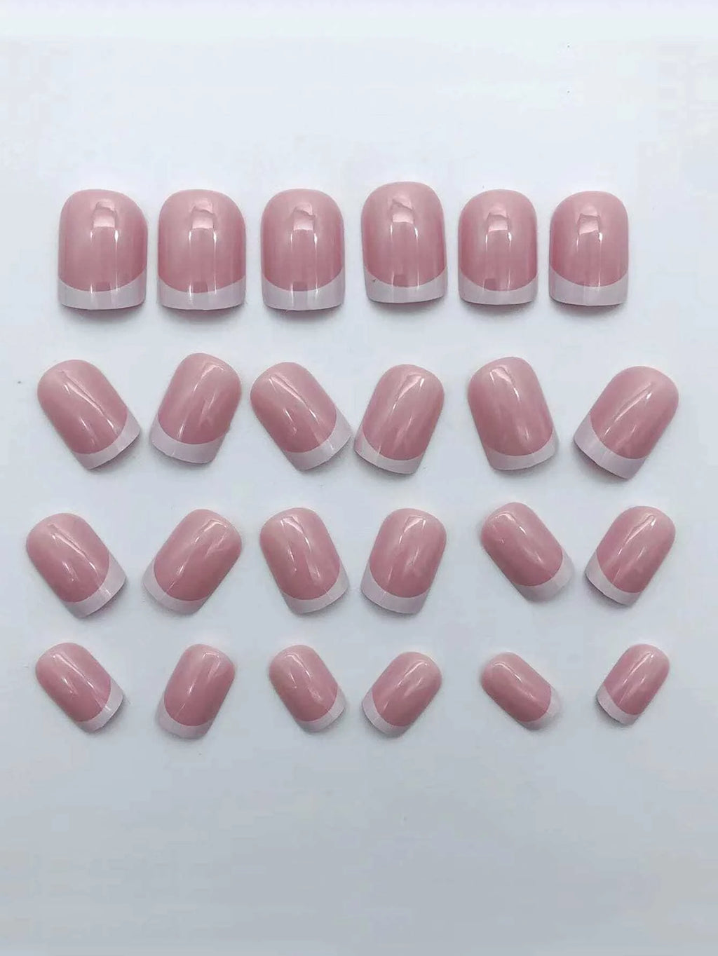 Square French Tip Y2K Press on Nails