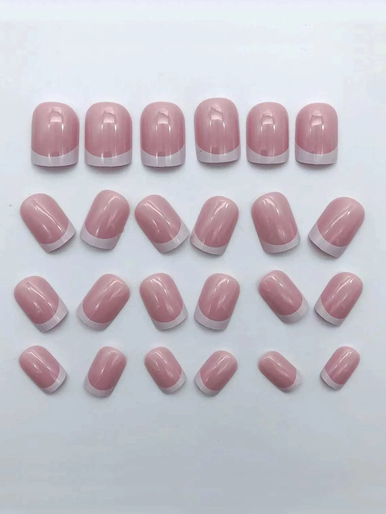 Square French Tip Y2K Press on Nails