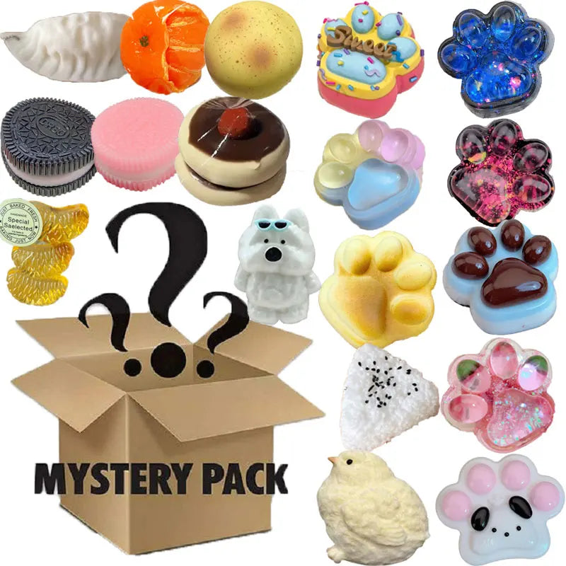 Mystery Fidget Toy Kawaii Mochi Squishy, Stress Reliever Toys