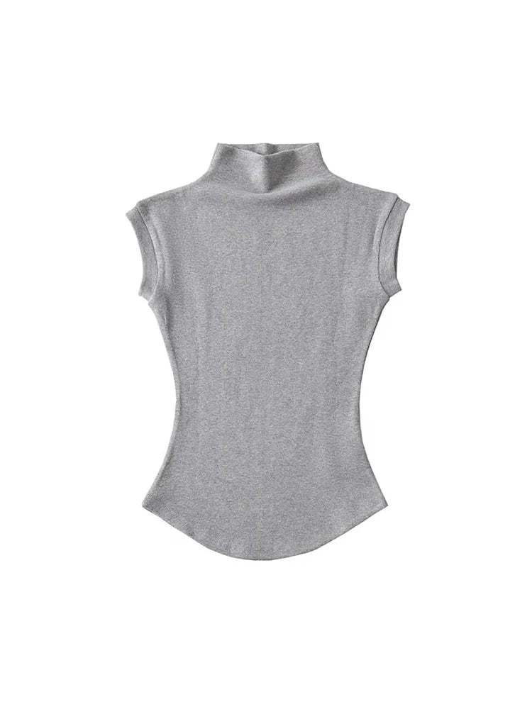 Women’s Sleeveless Mock Neck Top