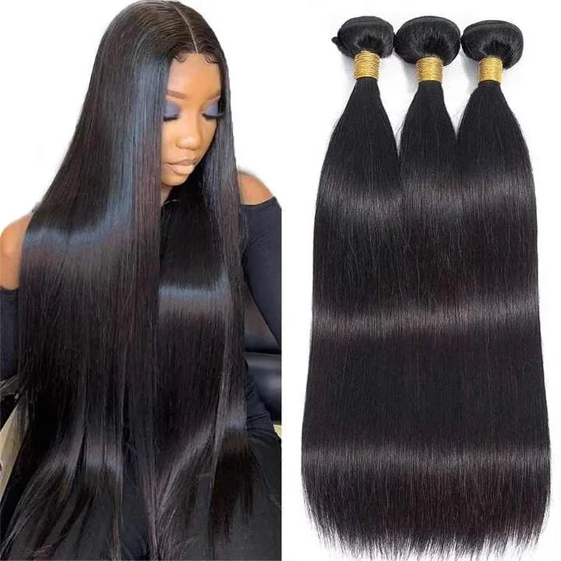 Silky Straight Human Hair Brazilian Remy Bundles