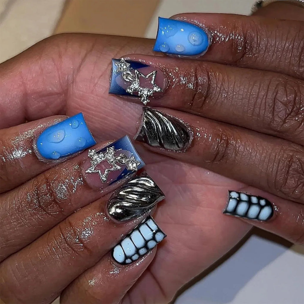Nude Pink Sweet Press On Nails Short French With 3D Decor
