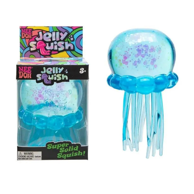Needoh Fuzz Ball Jellyfish Squishy Toy Blind Box Random Color Soft Stress Relief