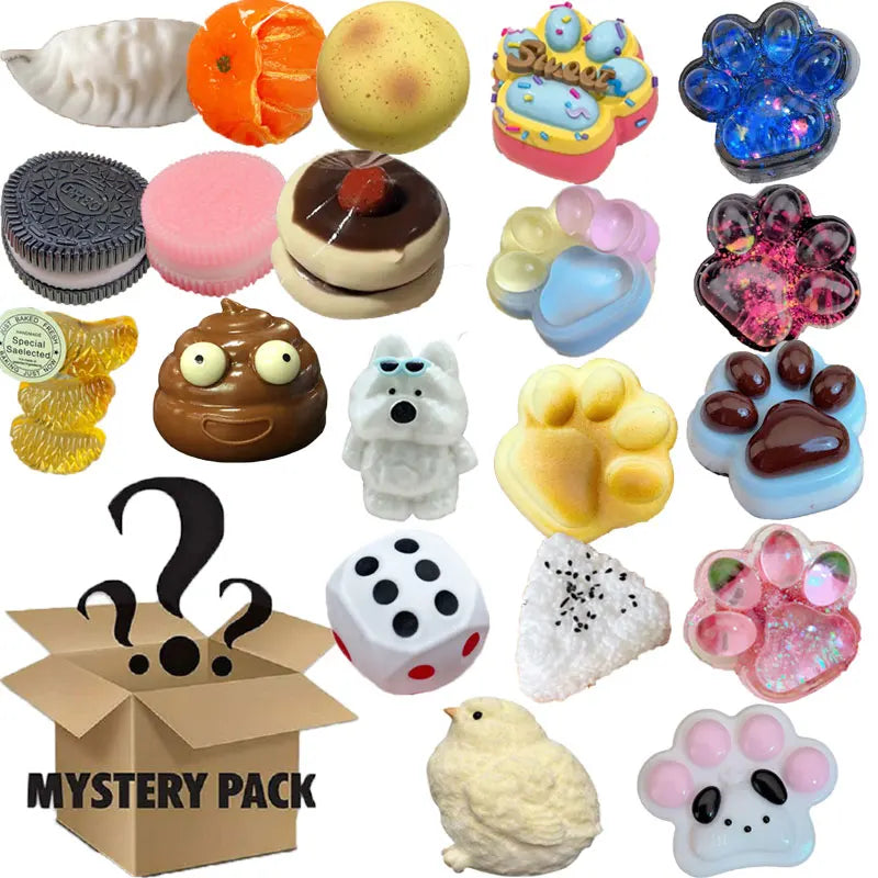 Mystery Fidget Toy Kawaii Mochi Squishy, Stress Reliever Toys