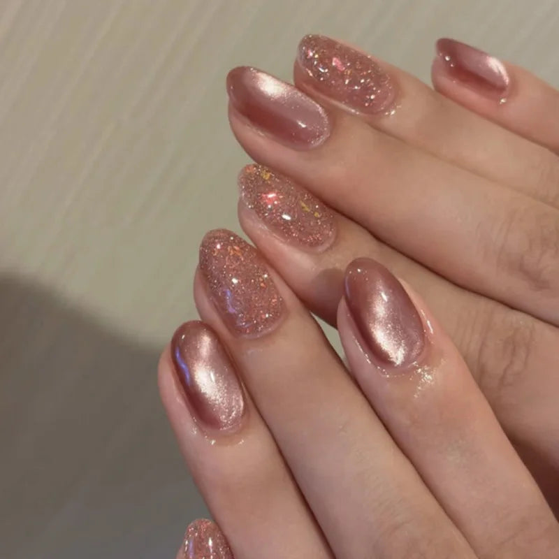 Glossy Cat Eye Full Glam Press On Nails