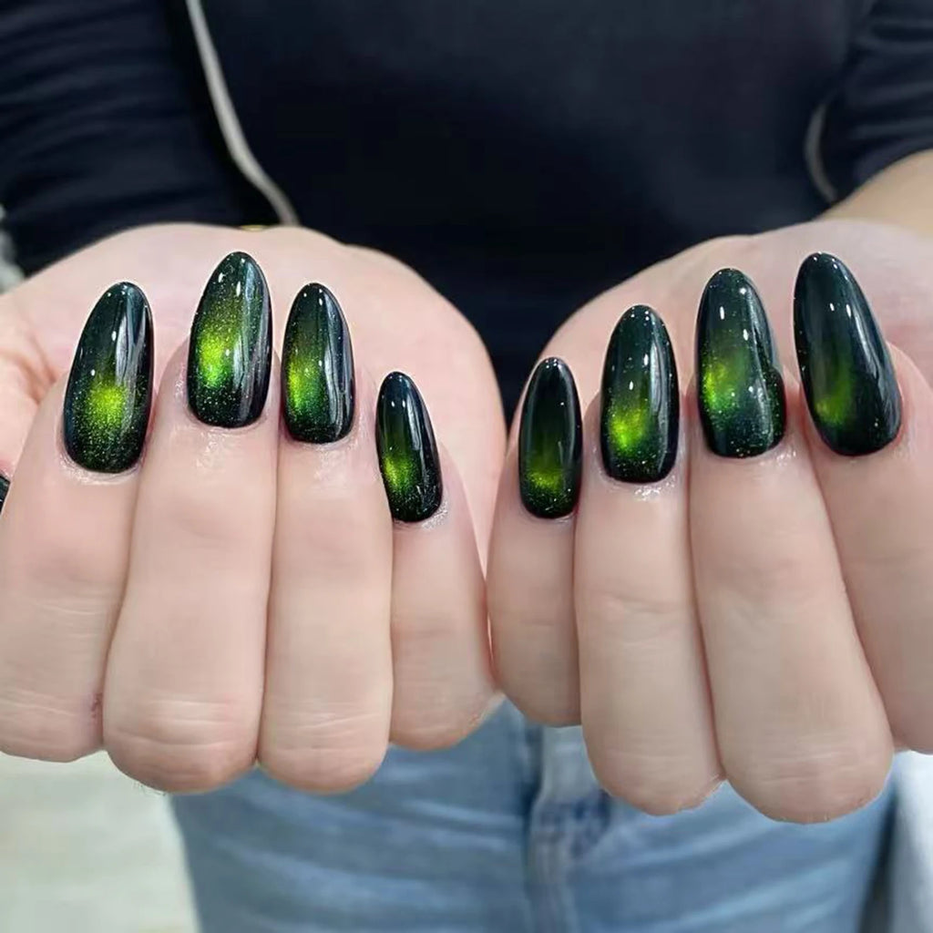 Glossy Cat Eye Full Glam Press On Nails