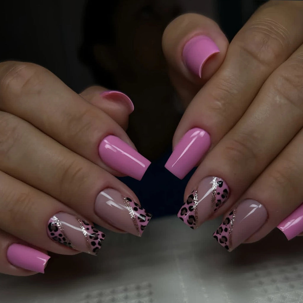 Square French Tip Y2K Press on Nails