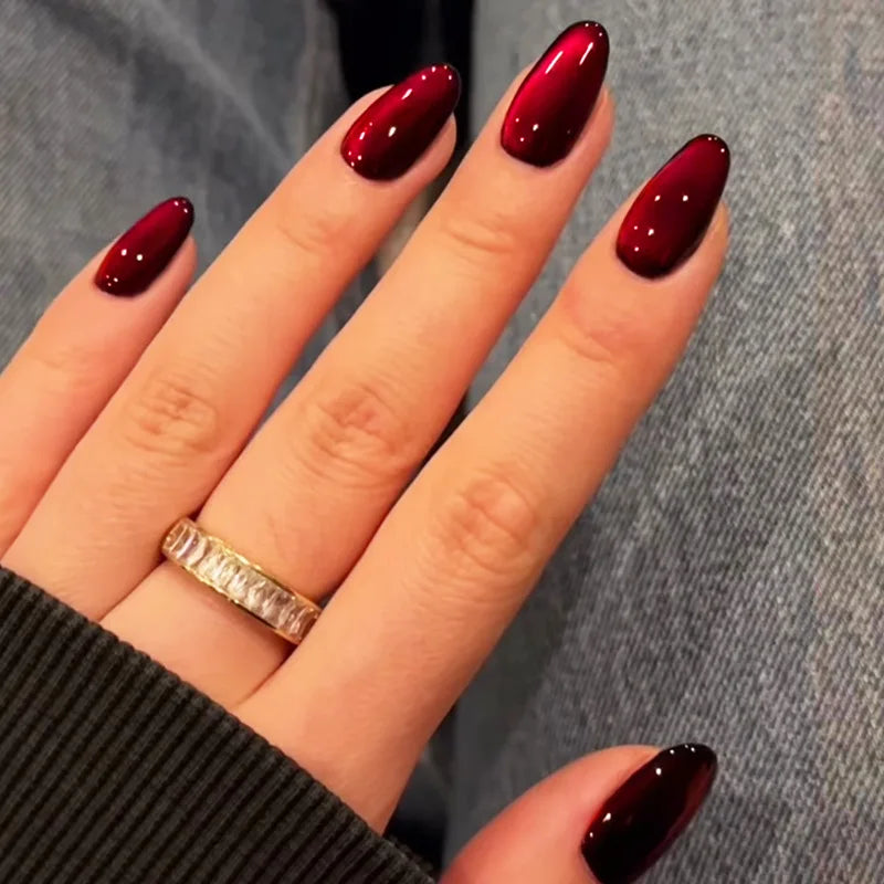 Glossy Cat Eye Full Glam Press On Nails