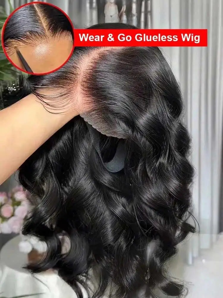 Wear And Go Glueless Wet And Wavy Human Hair Lace Front Wig