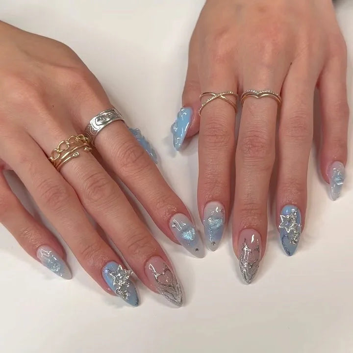 Romantic Y2k Almond Cutesy Press On Nails