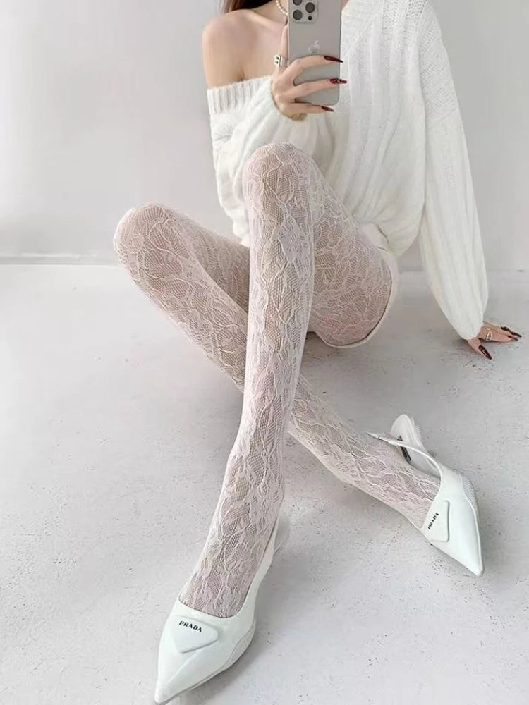 Femme Floral Lace Tights