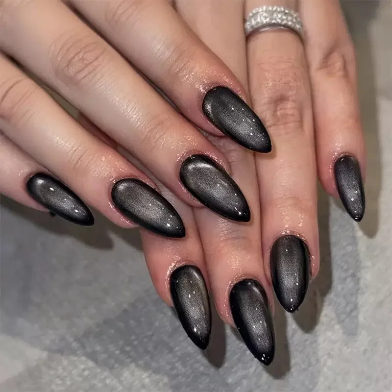 Glossy Cat Eye Full Glam Press On Nails