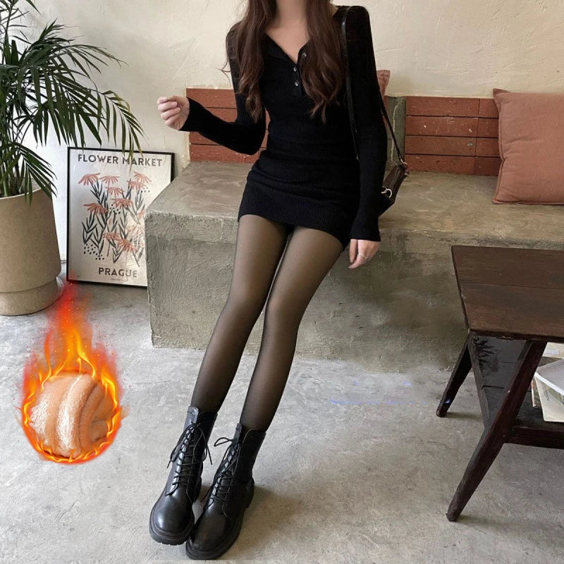 Fleece-Lined Thermal Tights