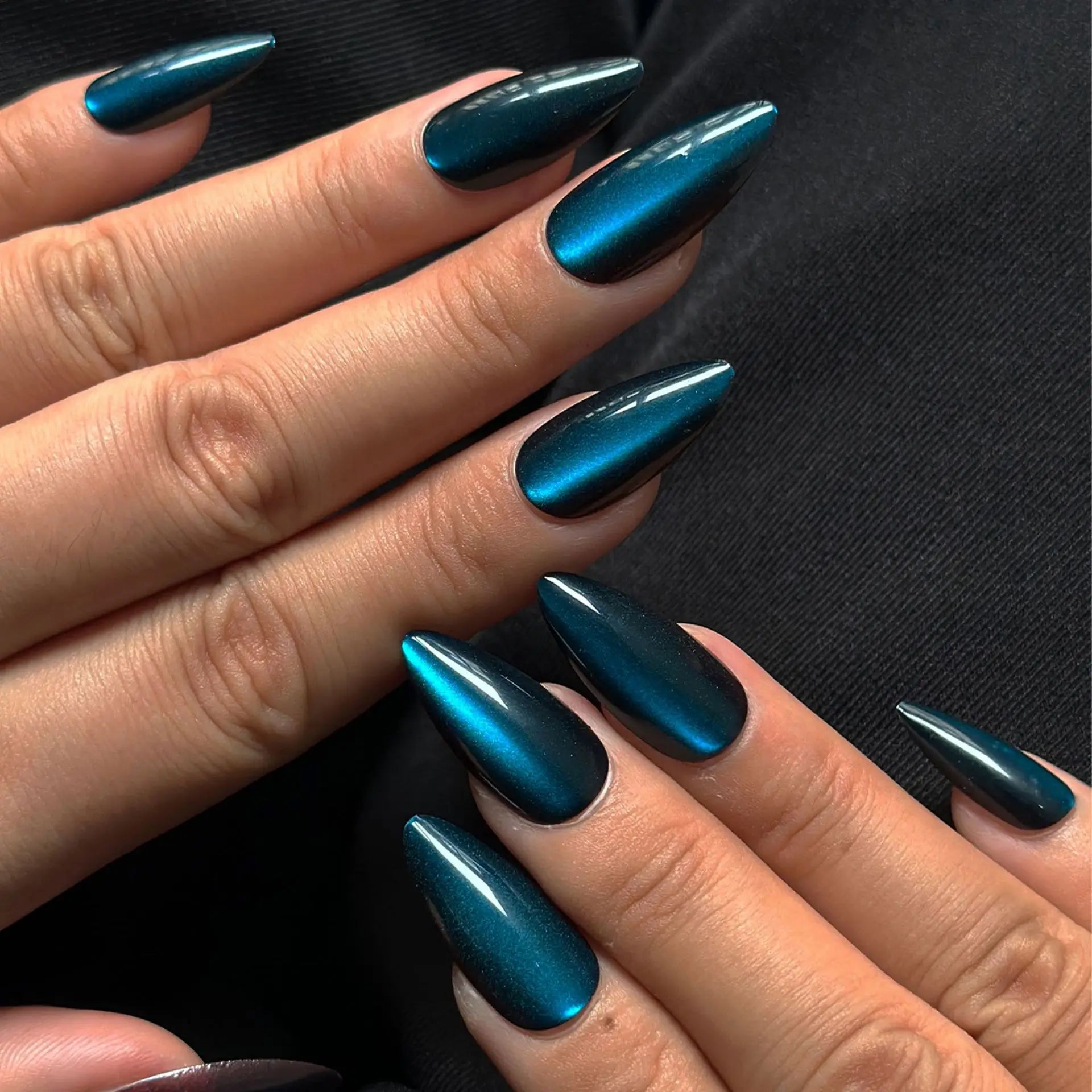 Glossy Cat Eye Full Glam Press On Nails