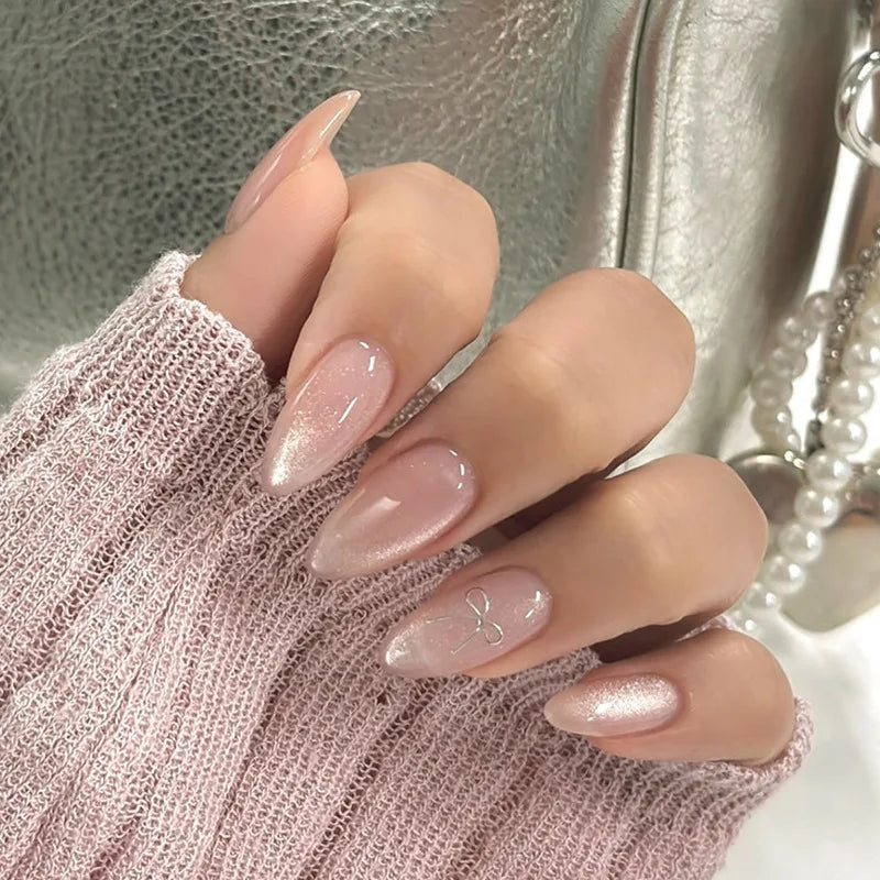 Romantic Y2k Almond Cutesy Press On Nails