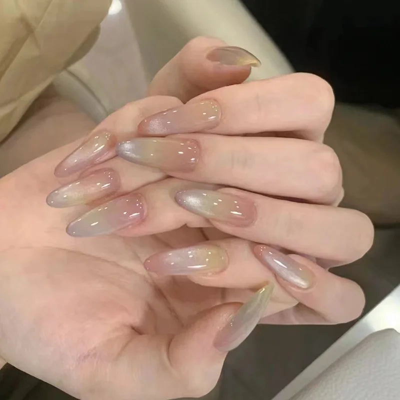 Glossy Cat Eye Full Glam Press On Nails