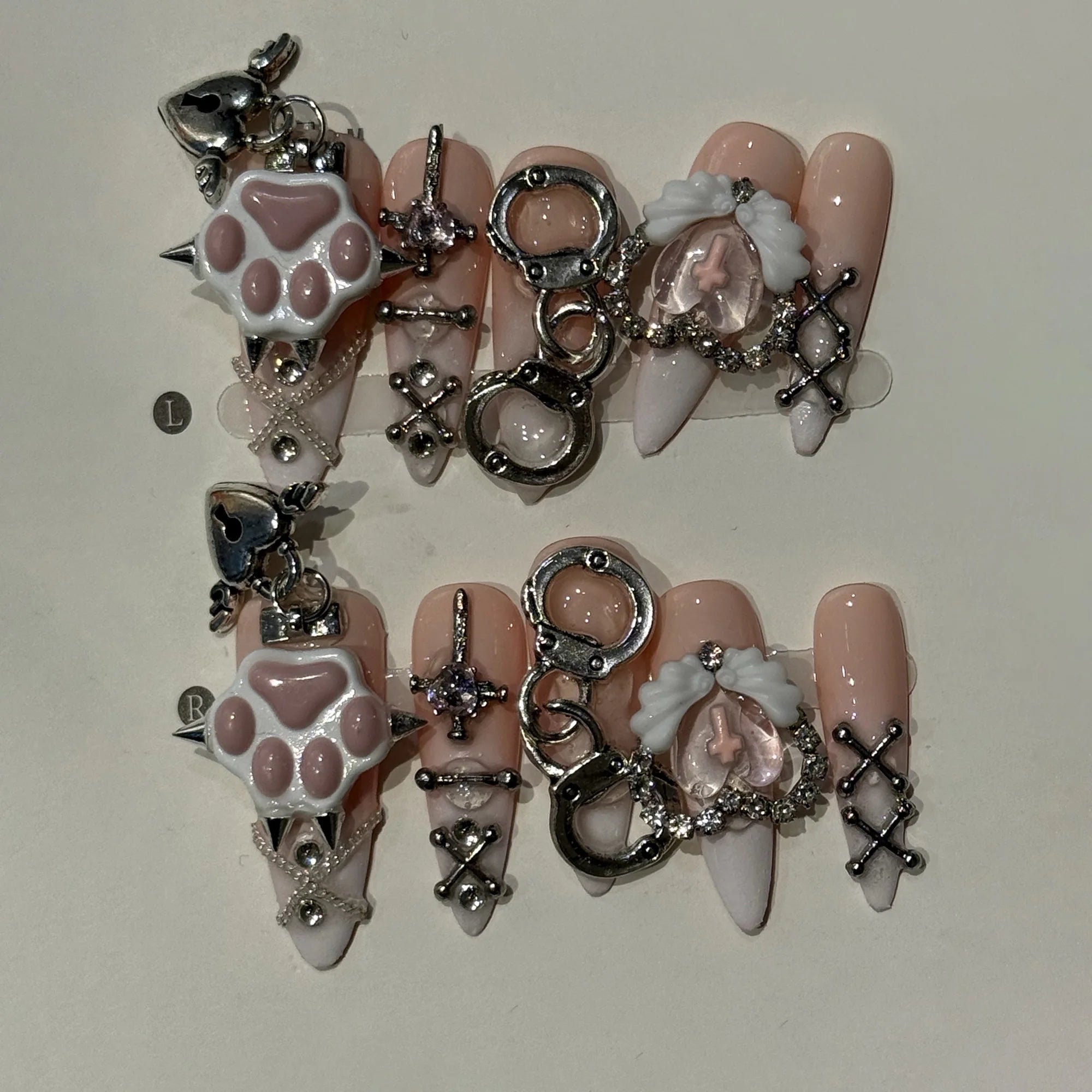 Long Y2K Stiletto Press on Gothic Alt Nails