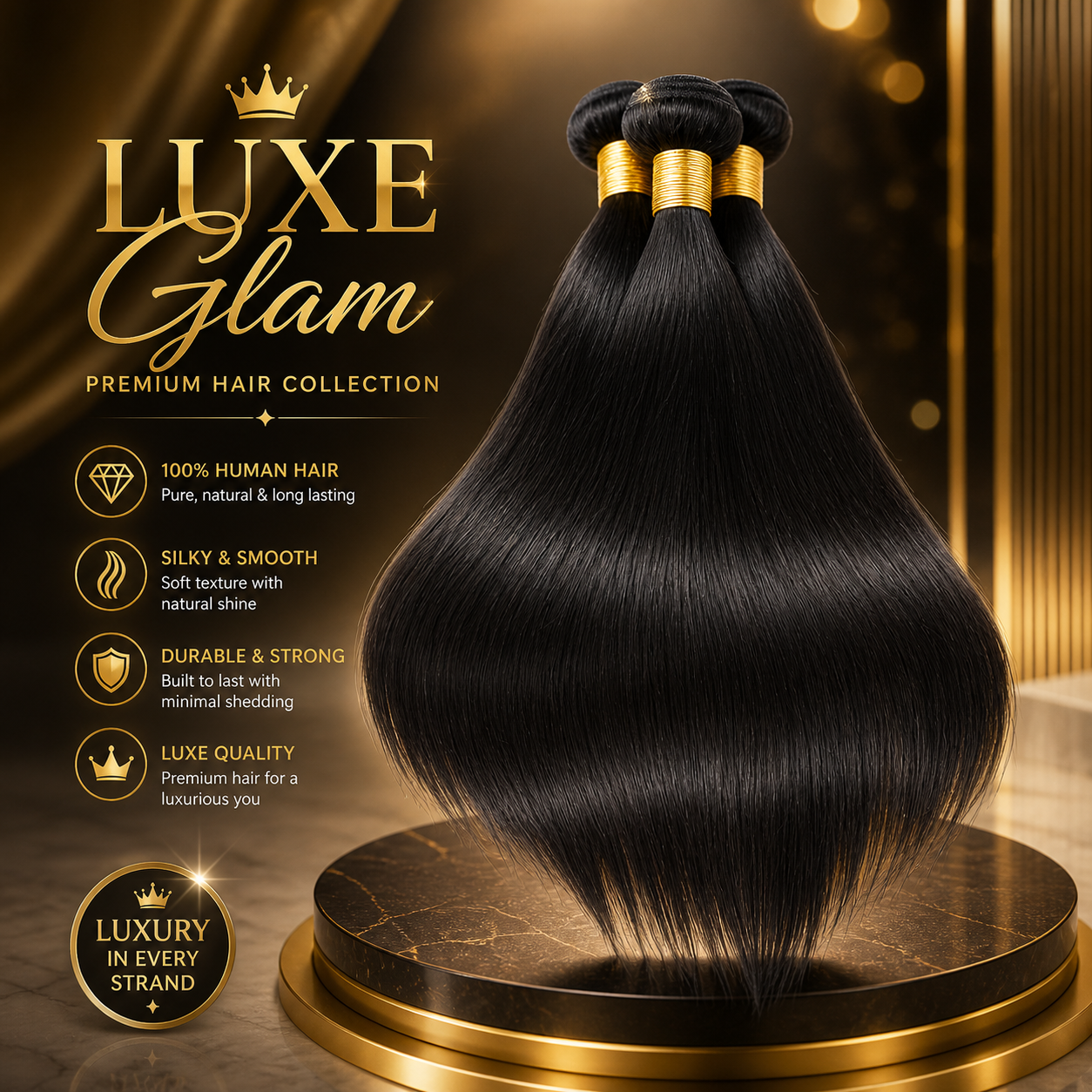Silky Straight Human Hair Brazilian Remy Bundles