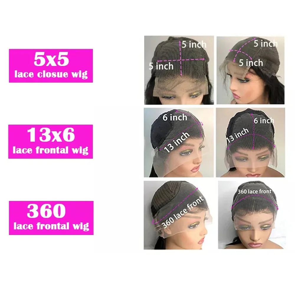 HD Human Hair Brazilian  Lace Front Wig Preplucked