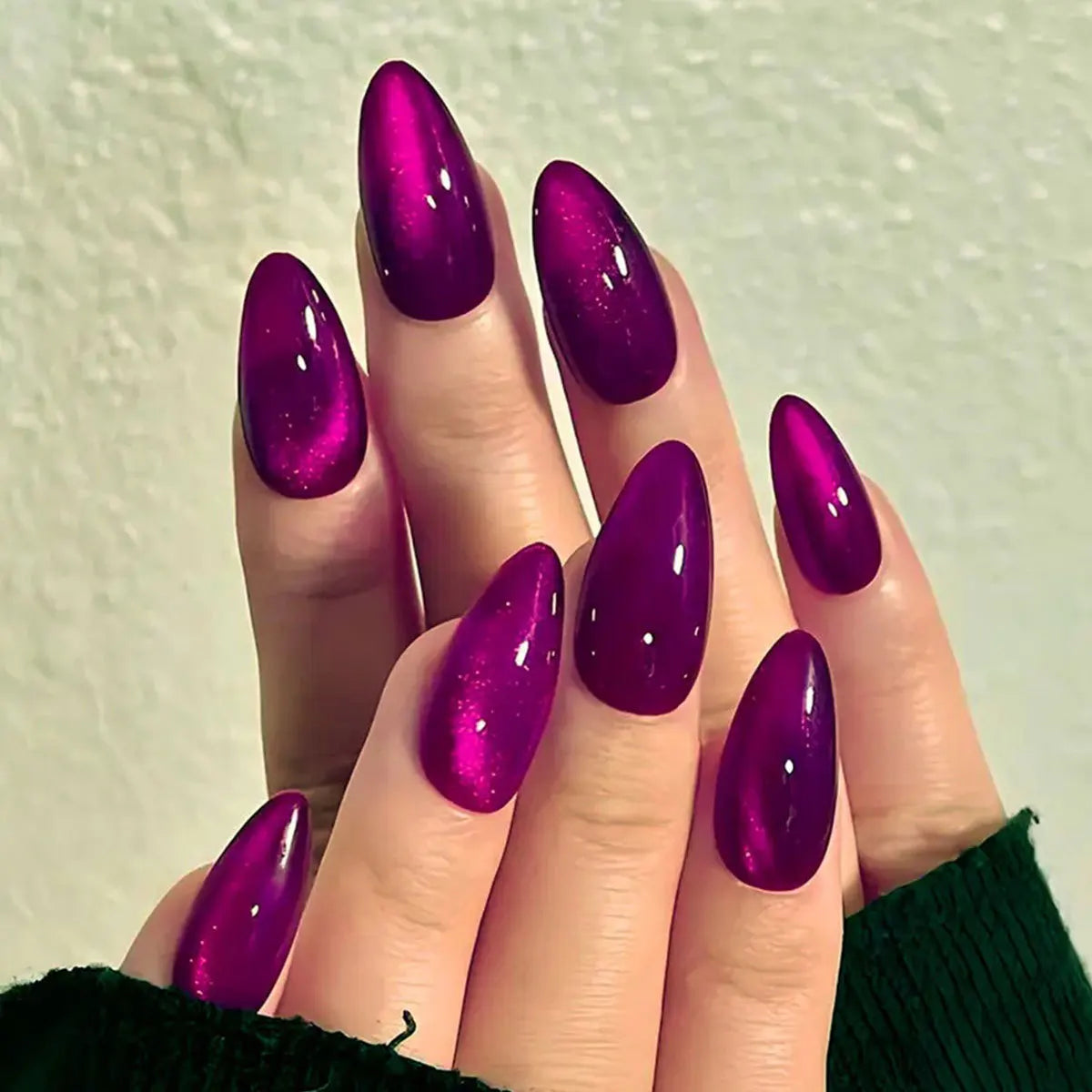Glossy Cat Eye Full Glam Press On Nails