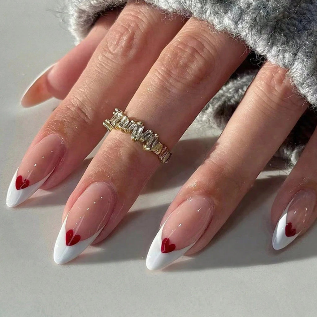 Square French Tip Y2K Press on Nails