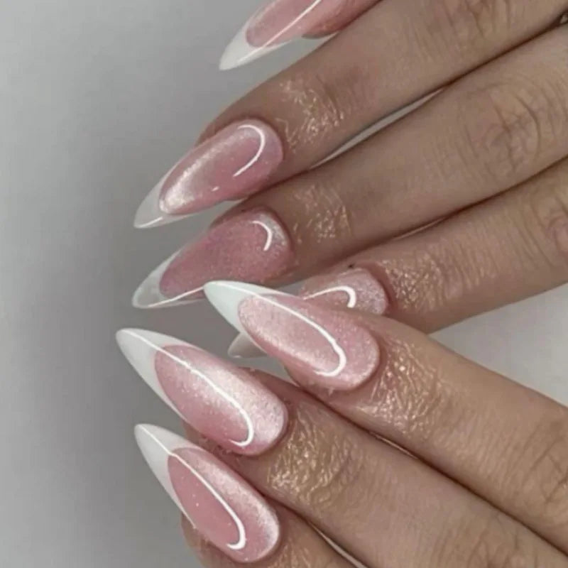 Glossy Cat Eye Full Glam Press On Nails
