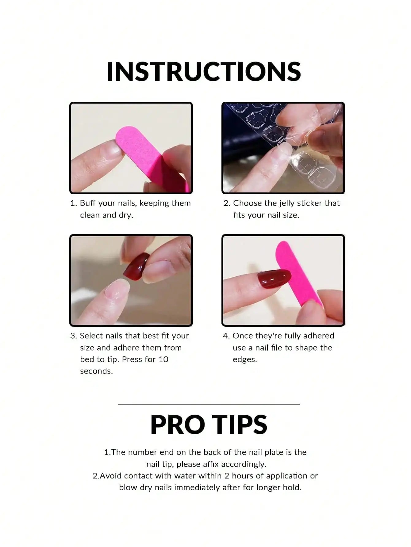 Square French Tip Y2K Press on Nails