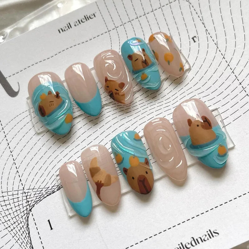 Romantic Y2k Almond Cutesy Press On Nails