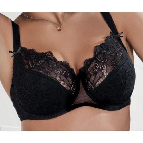Semi Sheer Lace Half Padded Bra