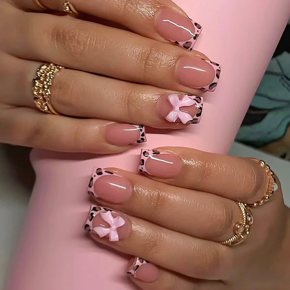 Stunning Retro Flower Y2k Caviar Bead Floral Press on Nails
