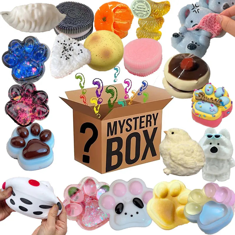 Mystery Fidget Toy Kawaii Mochi Squishy, Stress Reliever Toys