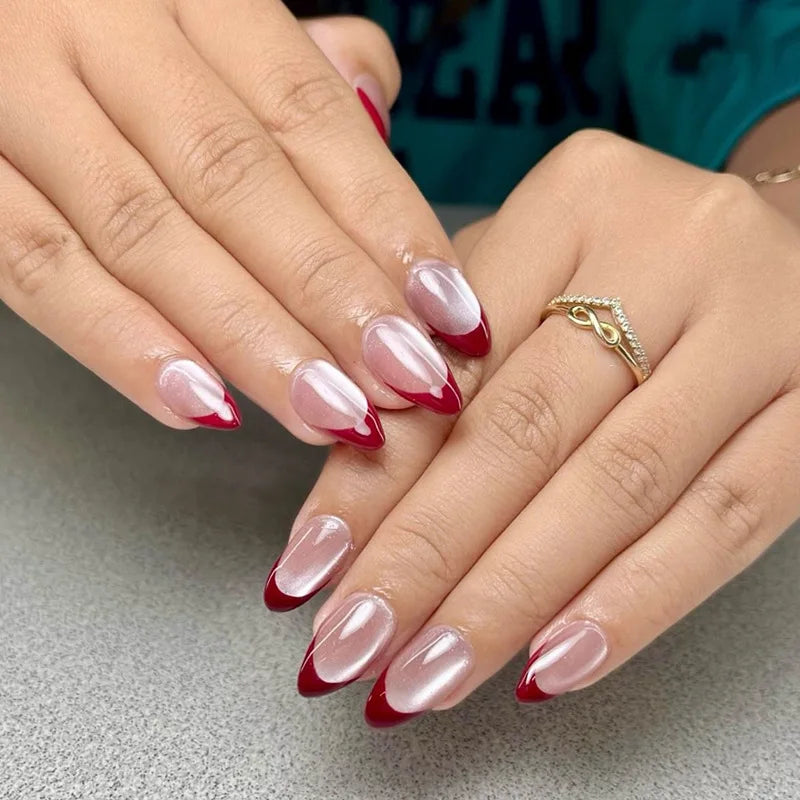Glossy Cat Eye Full Glam Press On Nails